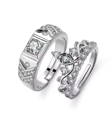 Crown Couple Promise Rings