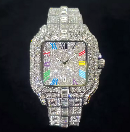 Luxury Colorful Number Diamond Watch