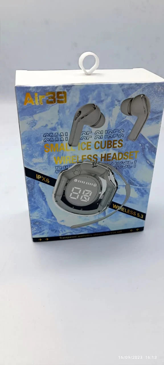 T8 Crystal Wireless Earphones - Transparent (Air 39)