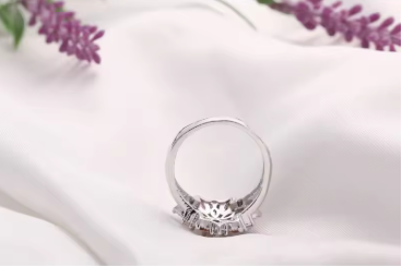 925 Sterling Silver Colorful CZ Flower Ring