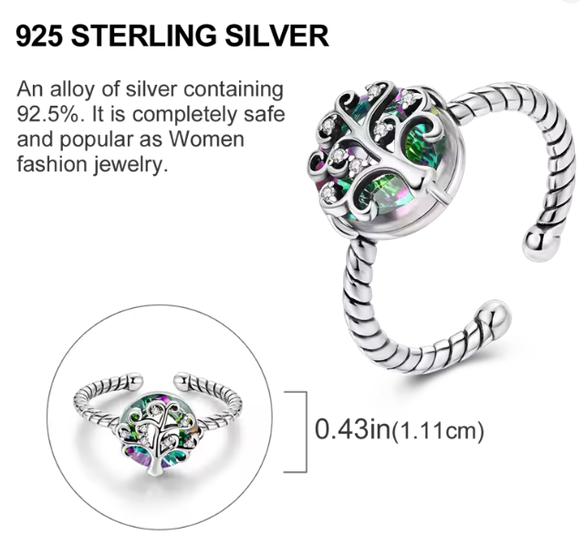 Sterling Silver Bow Sun & Moon Ring