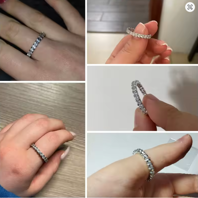 Huitan Thin Paved CZ Women's Ring