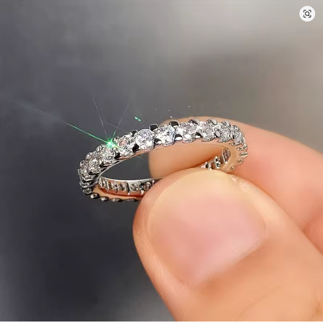 Huitan Thin Paved CZ Women's Ring